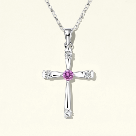 Amethyst Halo Necklace