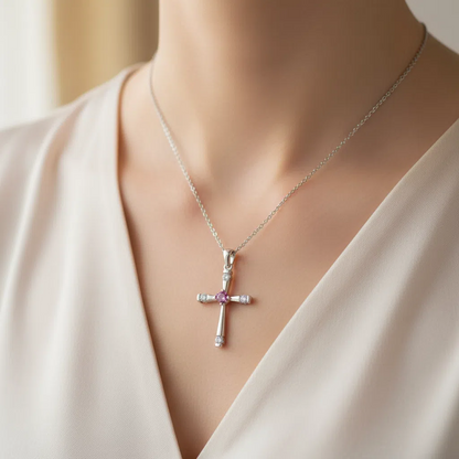 Amethyst Halo Necklace