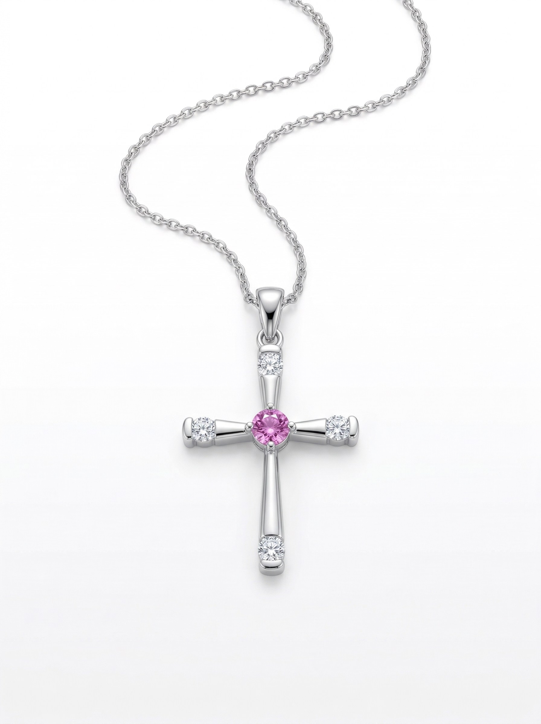 Amethyst Halo Necklace