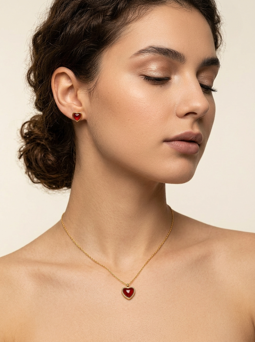 Blushing heart set
