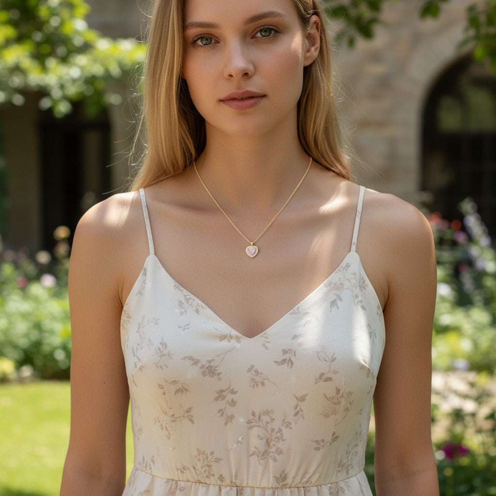 Starglow Heart Blossom Necklace